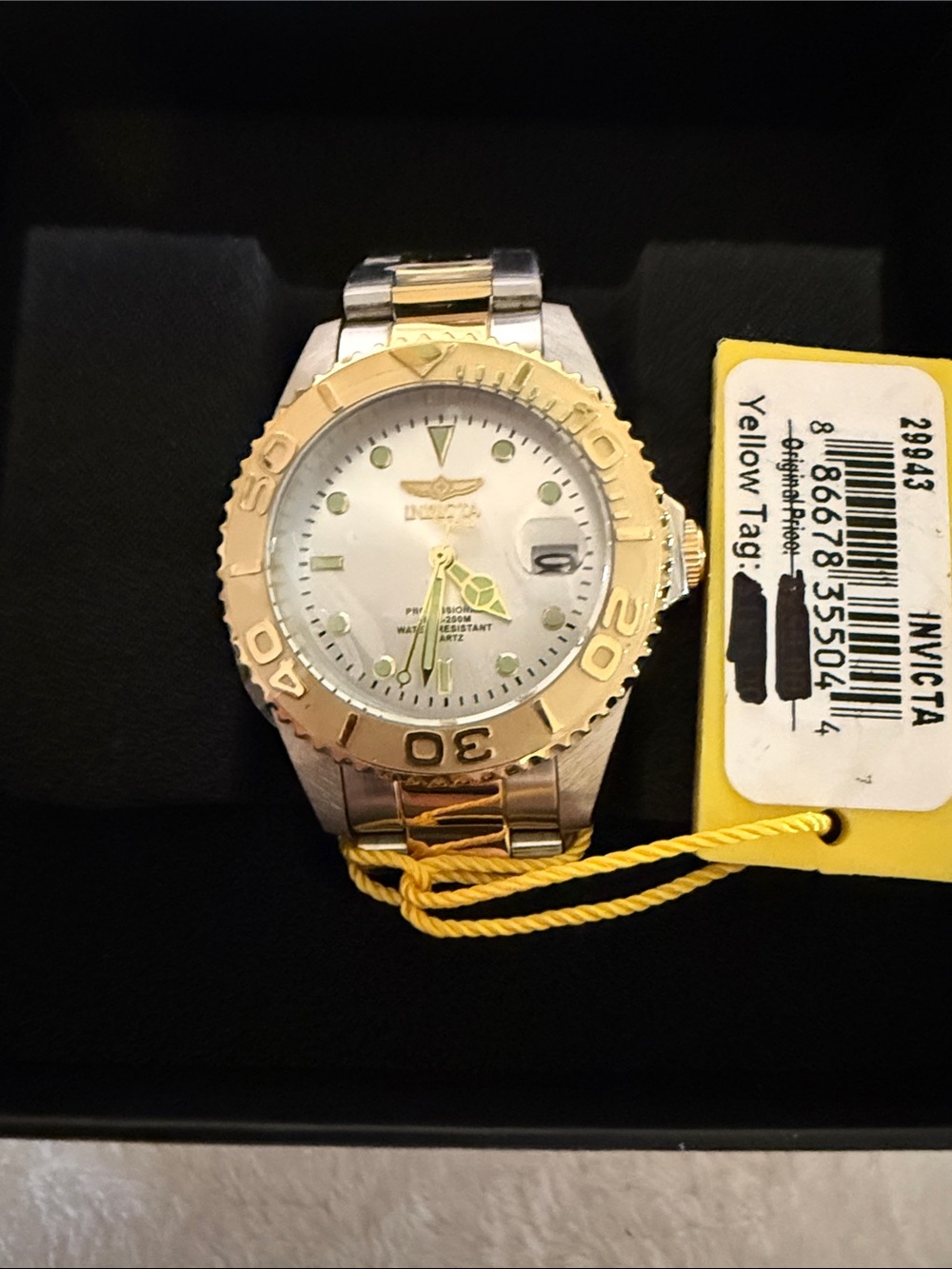 Invicta Two-Tone Gold and Silver Ladies Dive Watch with White Dial